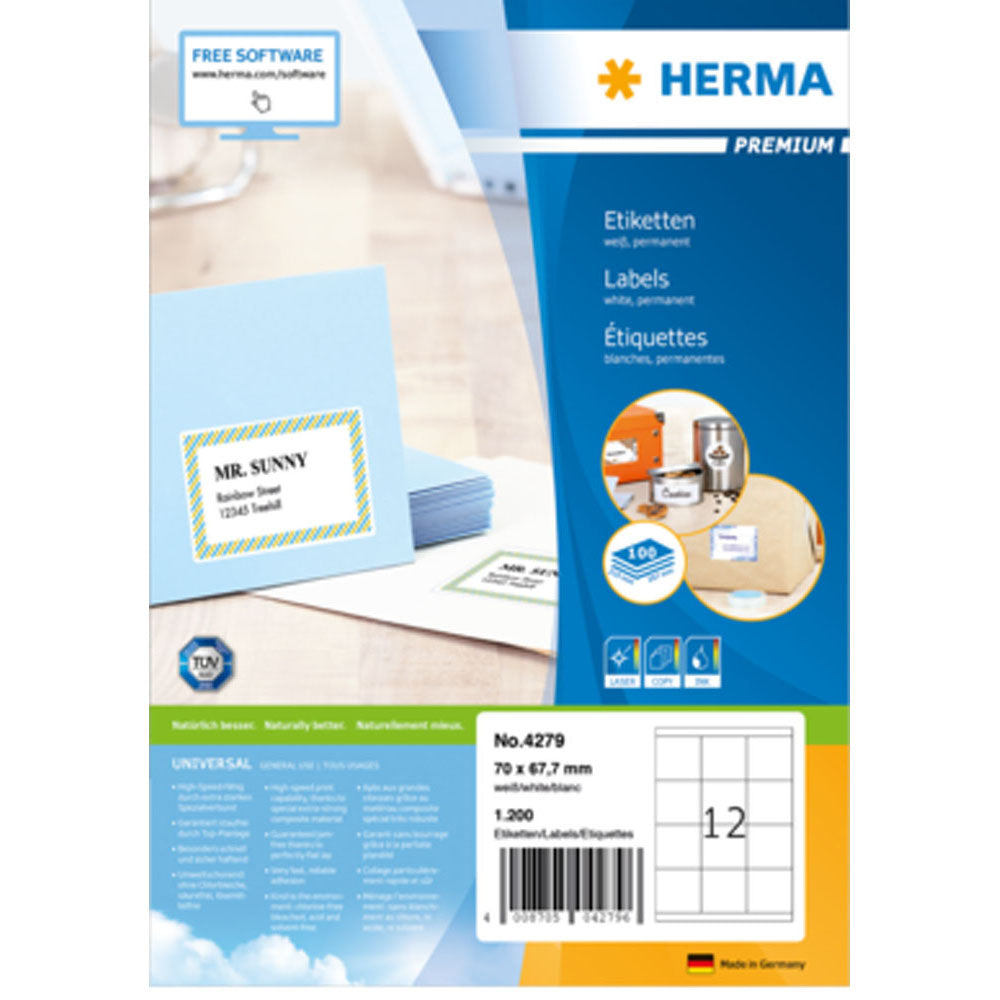 Herma Premium Labels A4 70mm 100 st