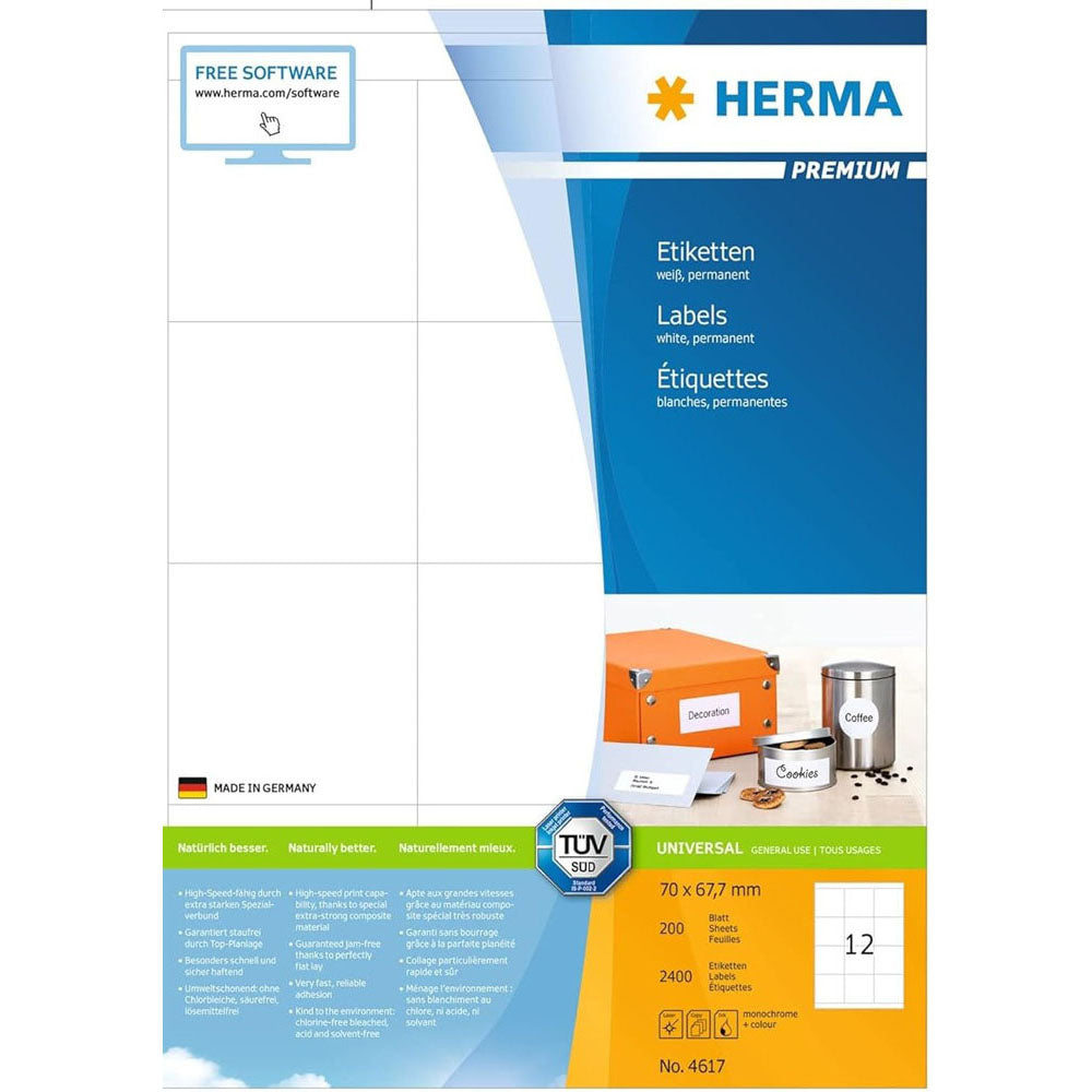 HERMA Premium -mærker A4 70mm 200 pc