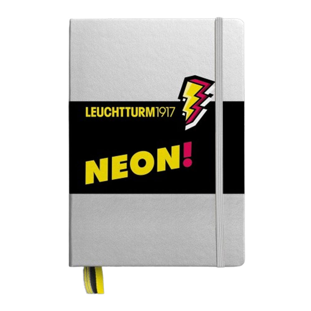 Leuchtturm HC Silver och Neon prickade A5 anteckningsbok