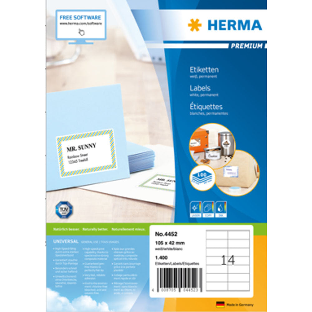 Herma Premium Etyels A4 105 mm 100pc