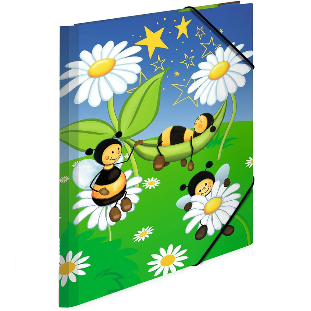 Herma Elasticed Cardboard Folder Bees Meadow