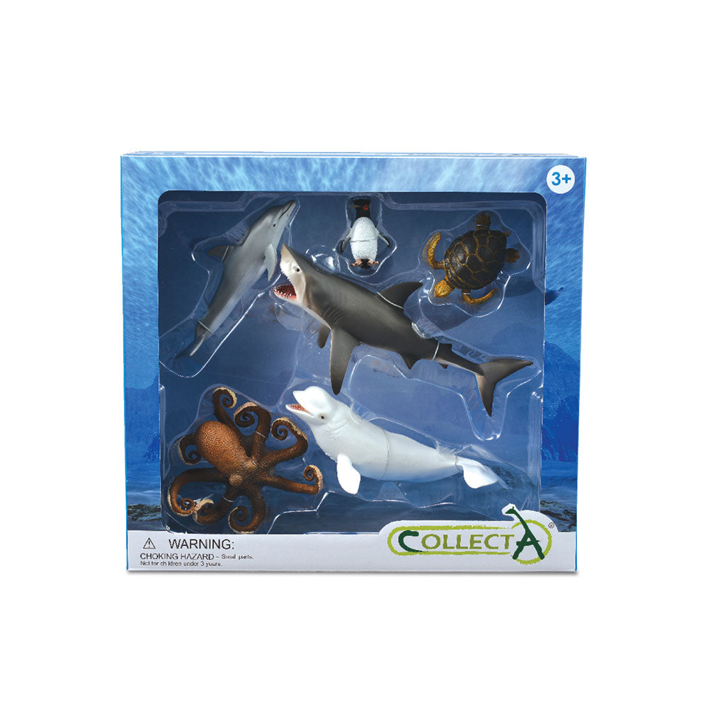 Collecta Sea Animal Figures gavesett (pakke med 6)