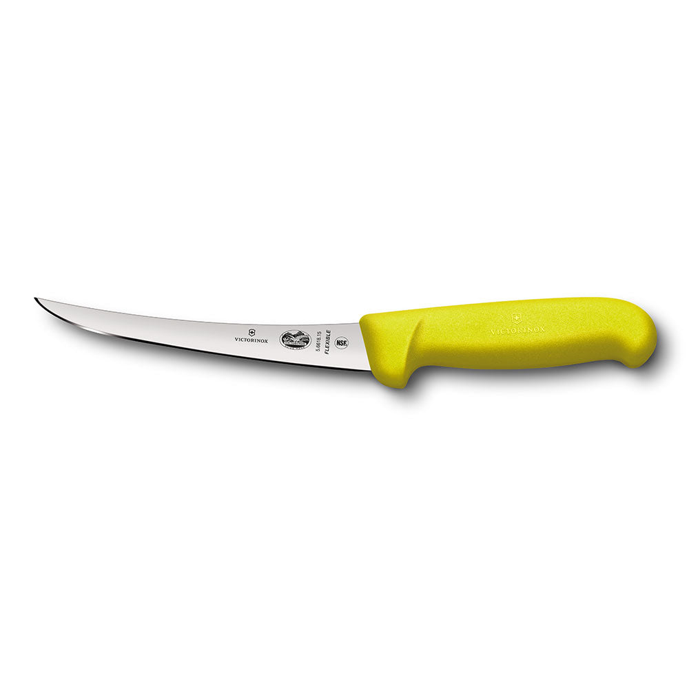 Fibrox Couteau de désossage à lame étroite incurvée 15 cm (jaune)