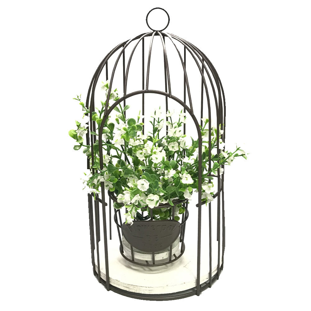 Birdcage with Flower Decor