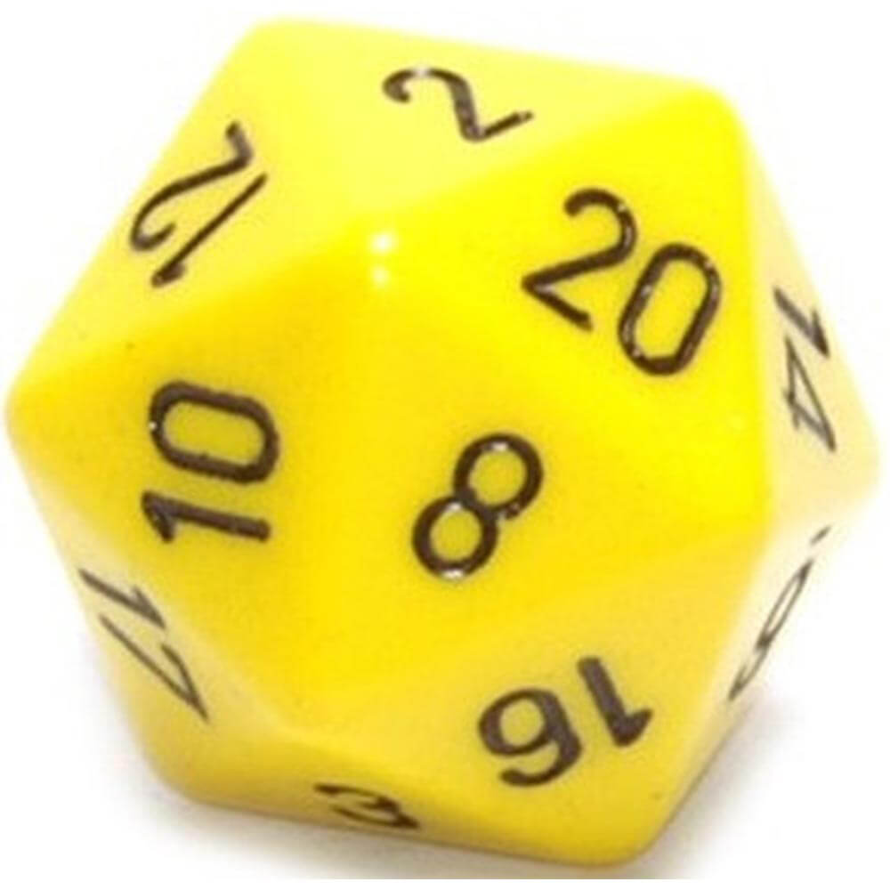 D20 terninger ugjennomsiktig (34 mm)