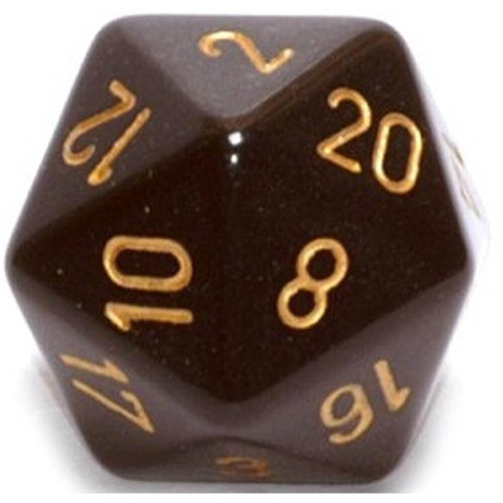 D20 Kości nieprzezroczyste (34 mm)