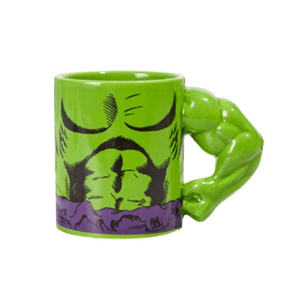 Músculos moldados por caneca de café da Marvel