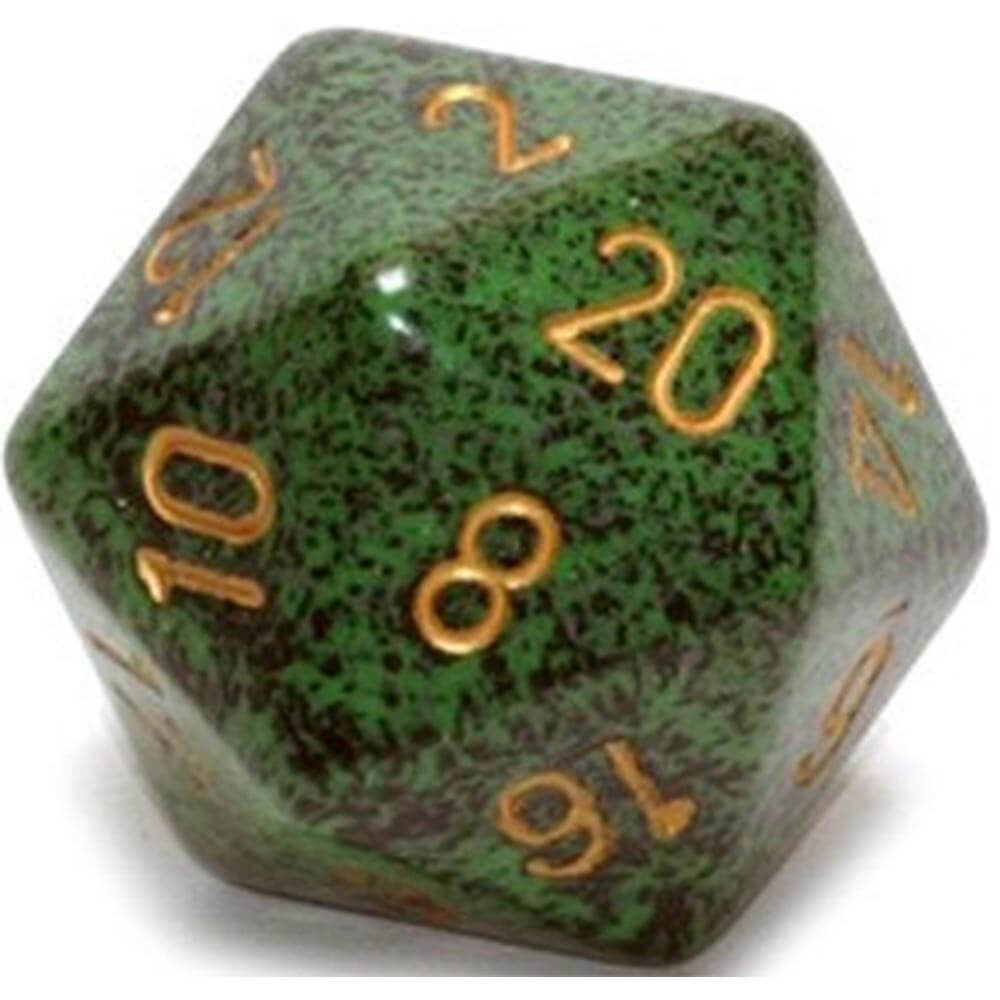 D20 terninger plettet (34 mm)