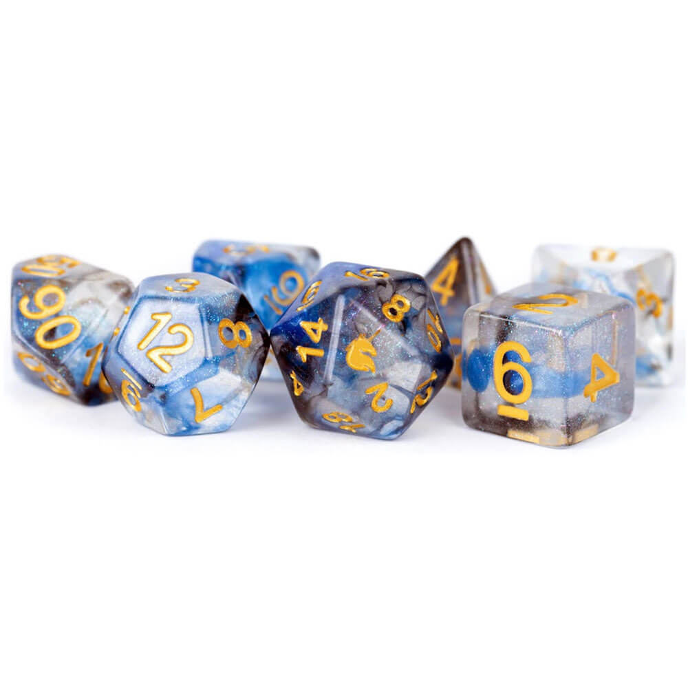 MDG Unicorn Resin Polyhedral Dice Set