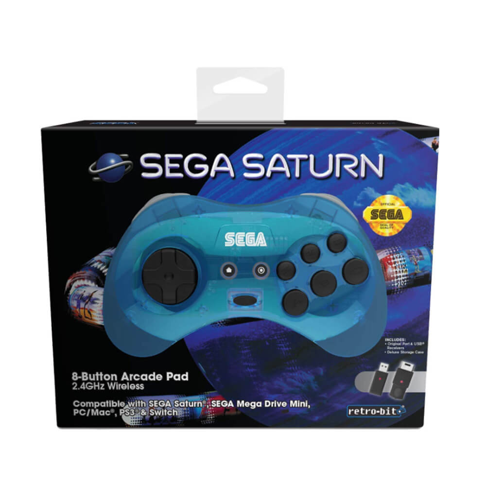  Retro Bit SEGA Saturn 2.4G M2 Arcade Pad