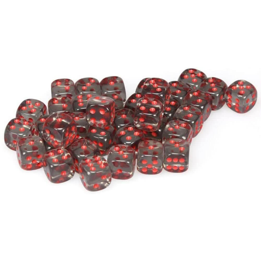 D6 DICE doorzichtig 12 mm (36 dobbelstenen)