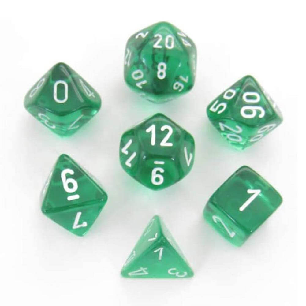 D7 Die Dice Dice Translucent Poly (7 dados)