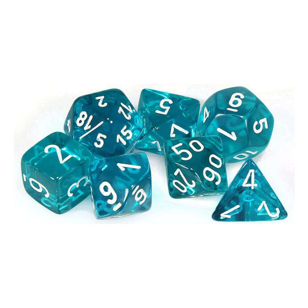 D7 Die Set Dice Translucent Poly (7 terninger)