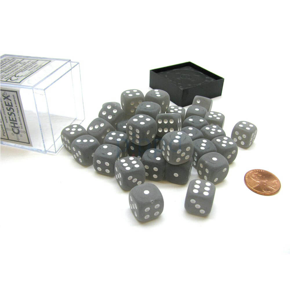 D6 Dice Grosted 12 mm (36 dés)