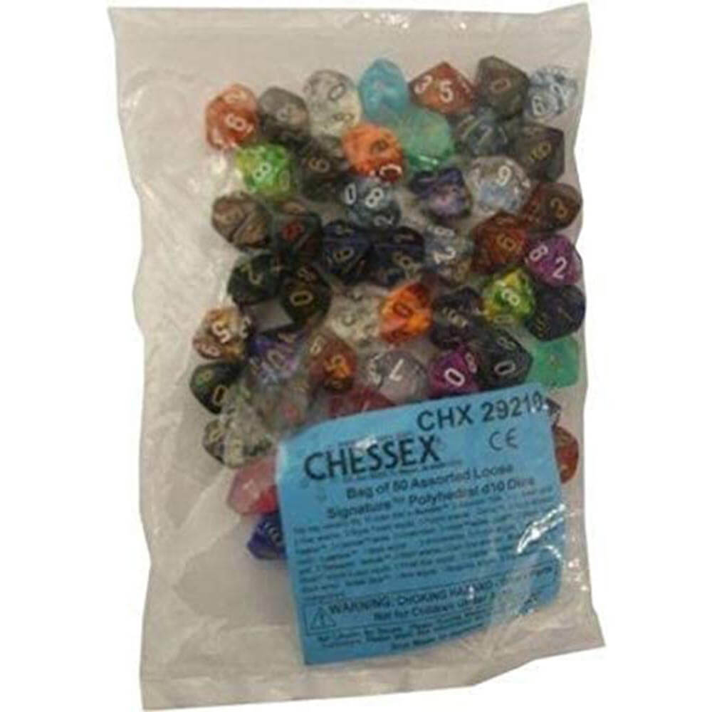 D10 Dice assorti polyédrique lâche (50 dés)