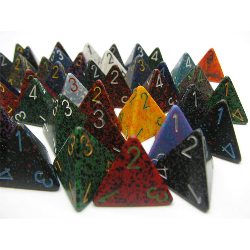 D4 terninger assortert løs polyhedral (50 terninger)