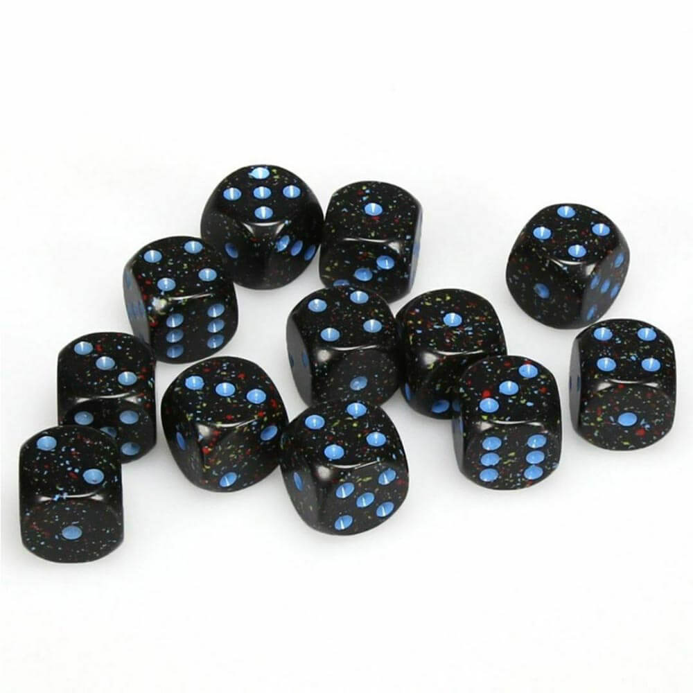 D6 DICE Speckled 16mm (12 DICE)