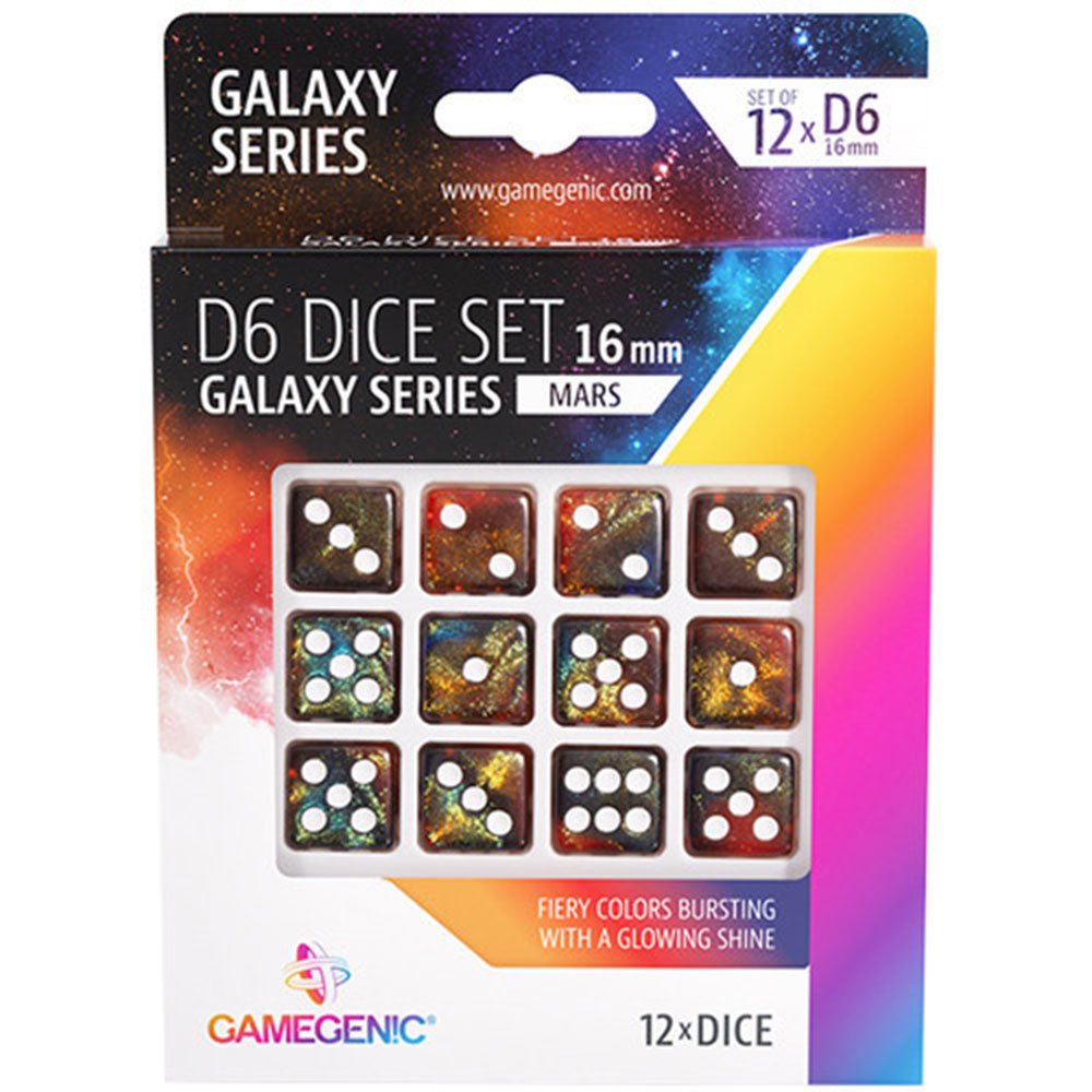 GameGenic Galaxy Series D6 DICE Set 16mm (12 stk)