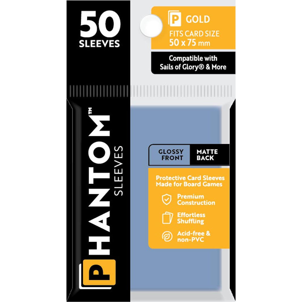 Gold Phantom Sleeves 50pcs (50x75 mm)