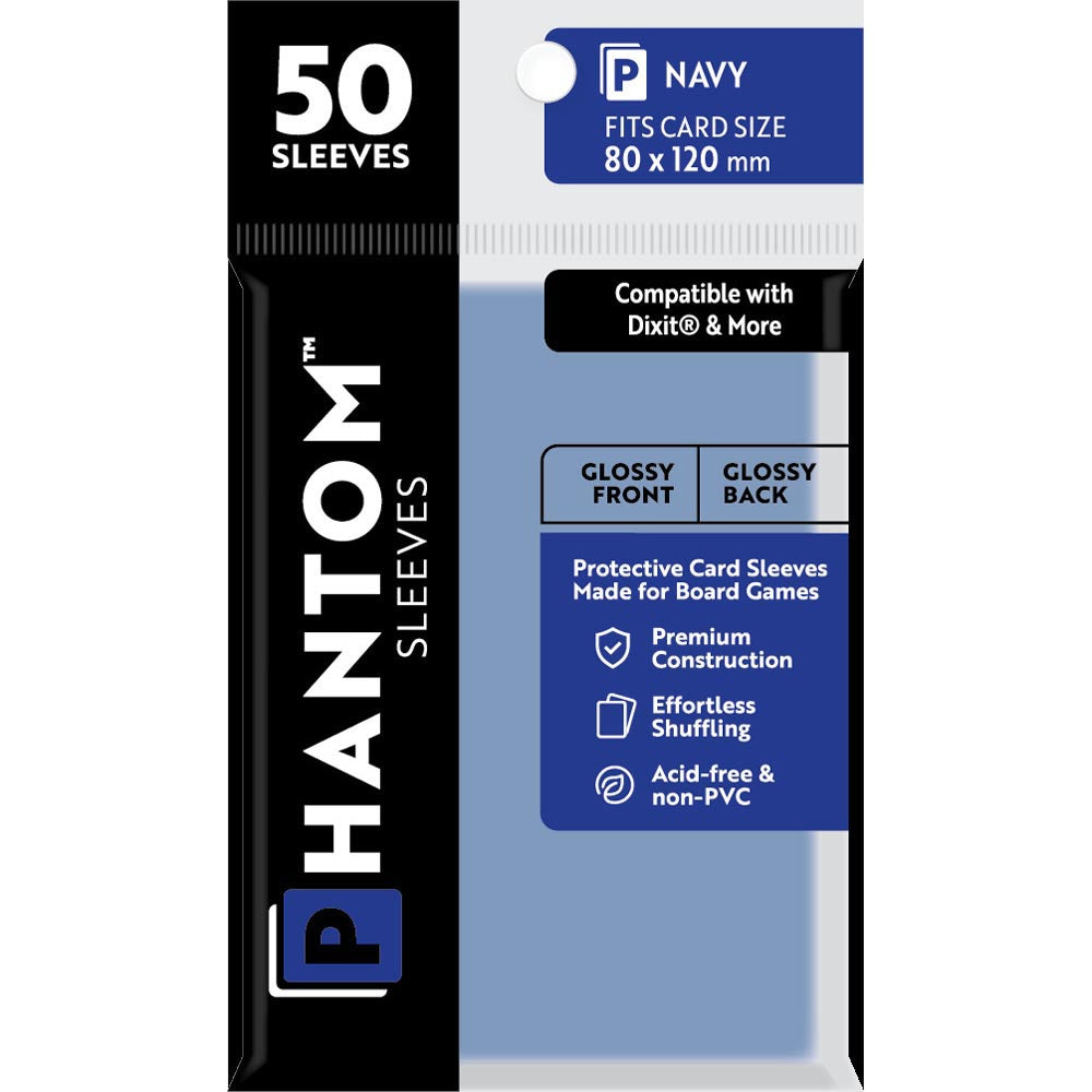 Navy Phantom Rleeves 50pcs (80x120 mm)