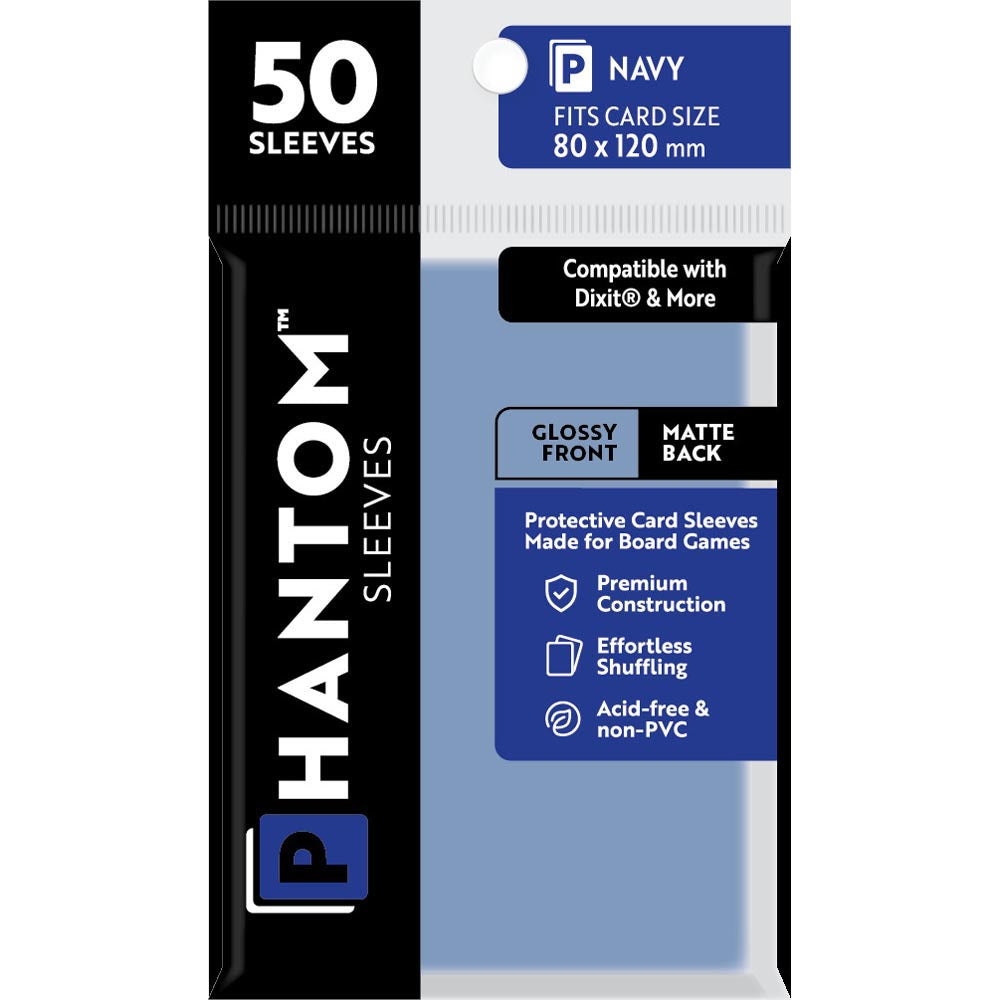 Navy Phantom Sleeves 50pcs (80x120 mm)