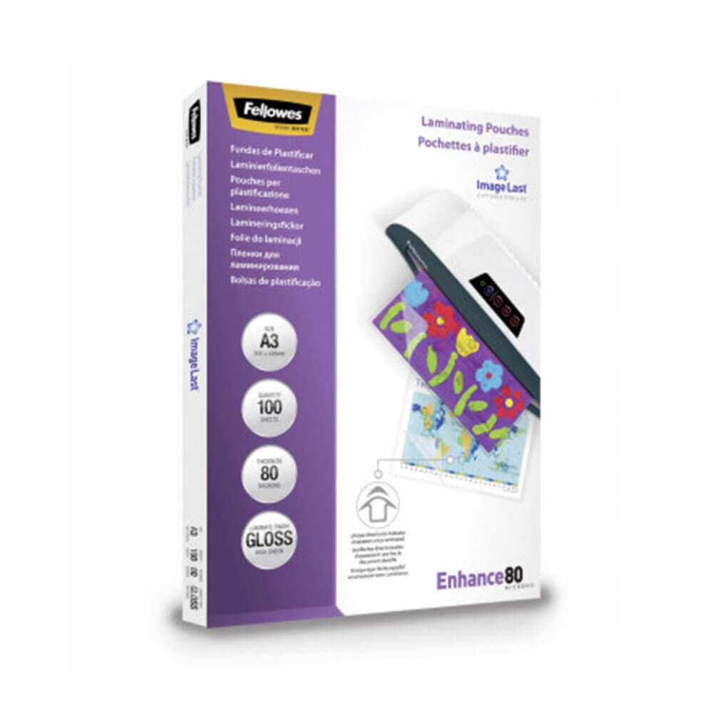 Fellowes laminating torebki 80 mikronów 100pk