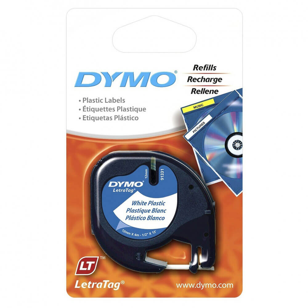 Dymo letra-tag tape label plast