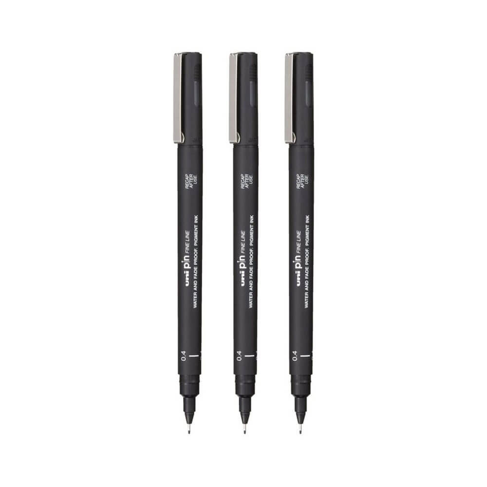 Uni-Ball Pin Fineliner Pen Black（3の財布）