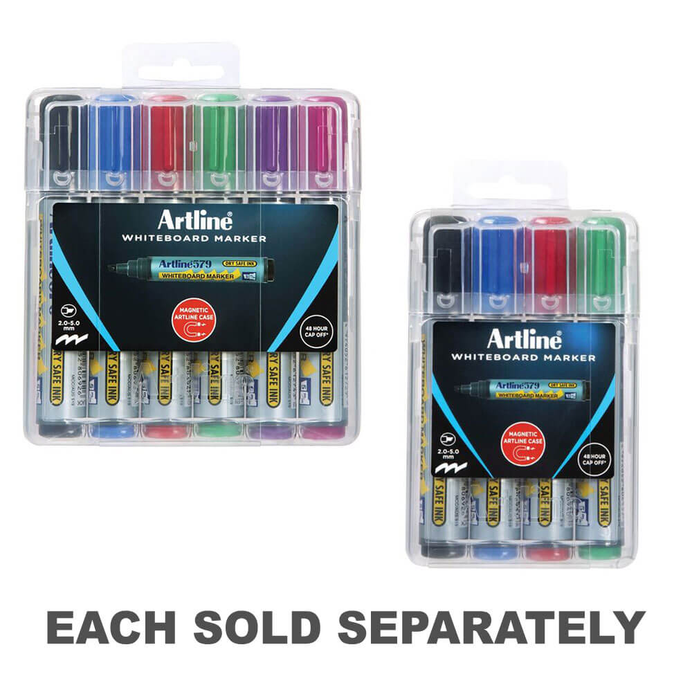 Artline Whiteboard Marker in Hard Case 5mm Assorted