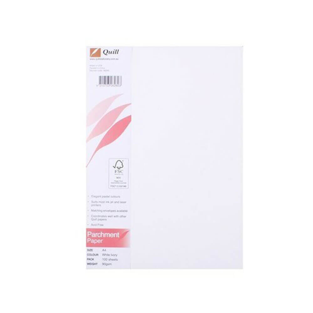 Papel de pergaminho da Quill A4 (100pk)