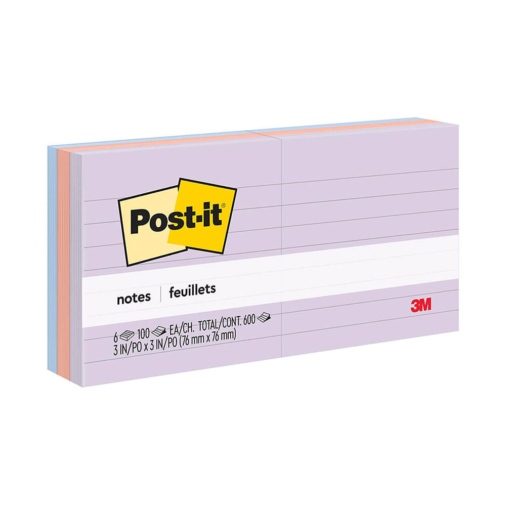 Post-it Notes alineado 76x76 mm (6pk)