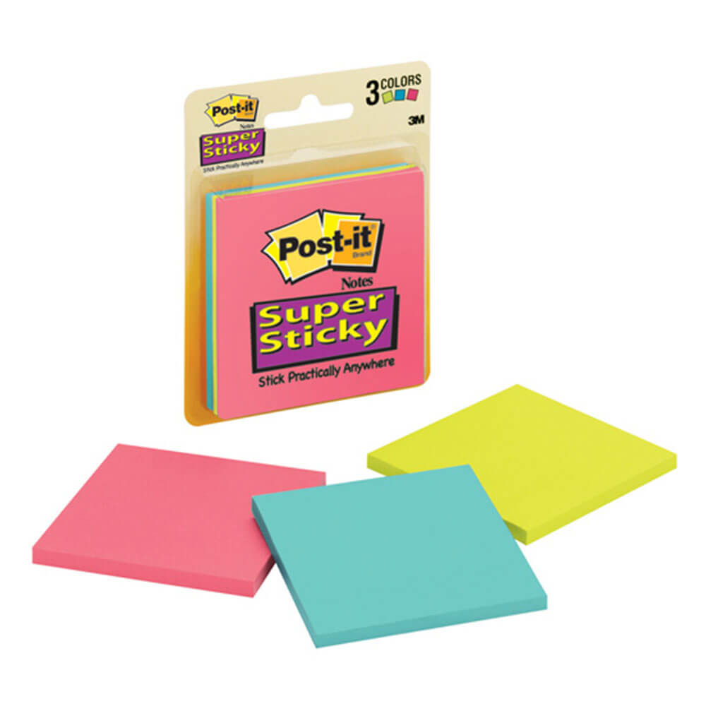 Post-it Súper Notas de 76x76 mm (3 almohadillas)