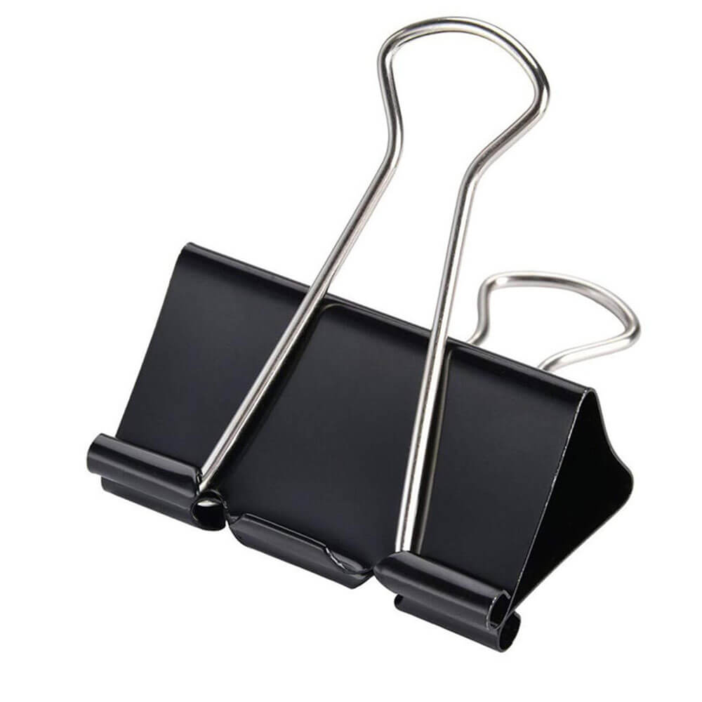 Marbig Fold Back Clips 12/Box (zwart)