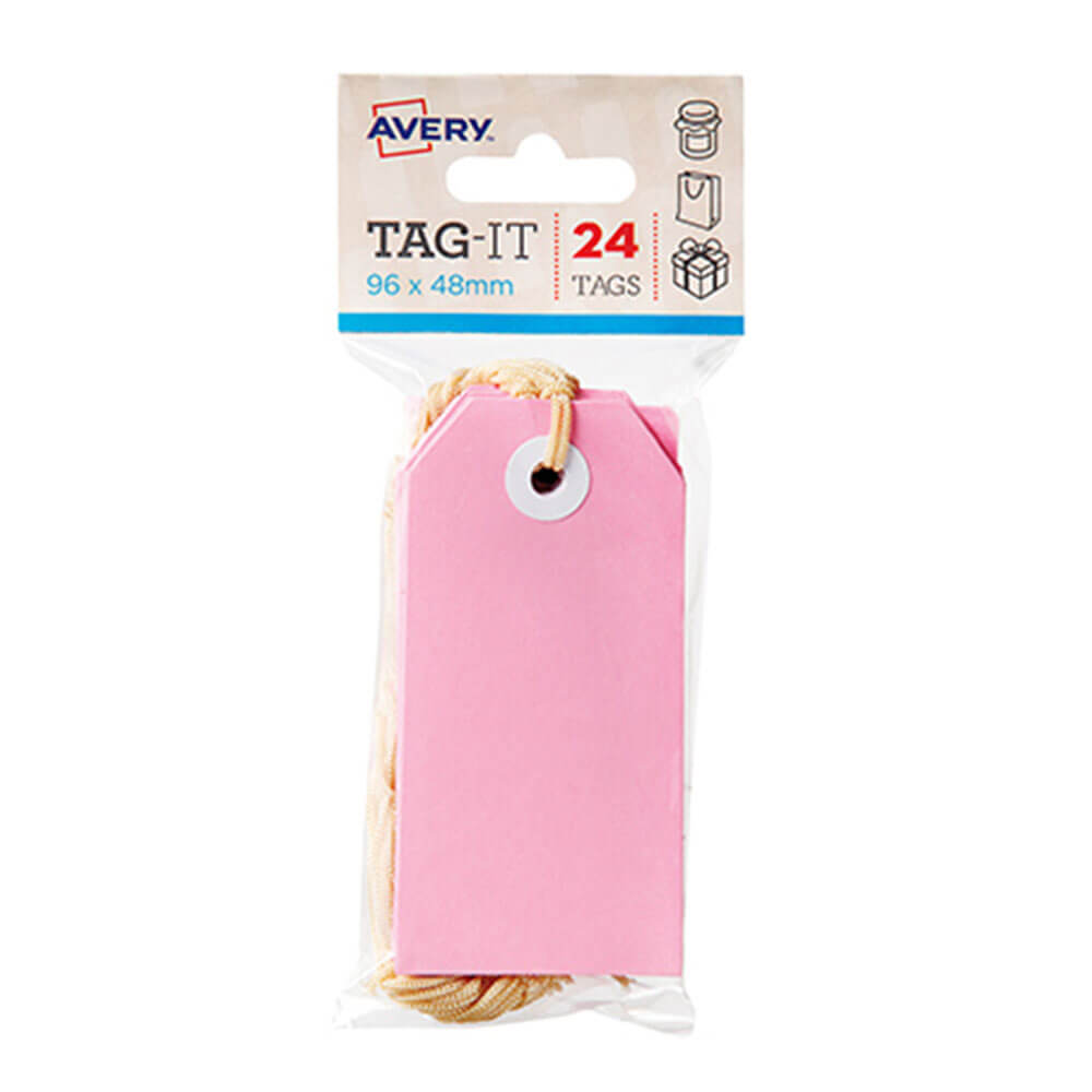 Avery Tags with String 24pk (96x48mm)