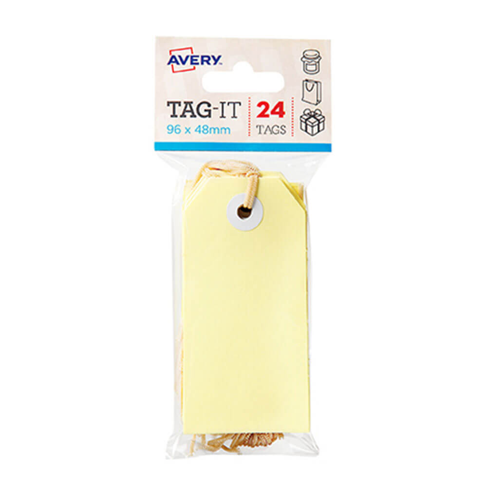 Tag Avery con stringa 24pk (96x48mm)