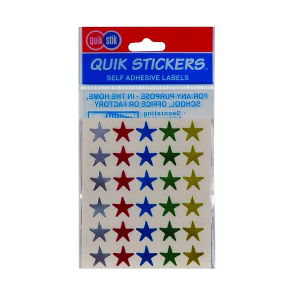 Etiqueta Quik Stik Stars (paquete de 10)