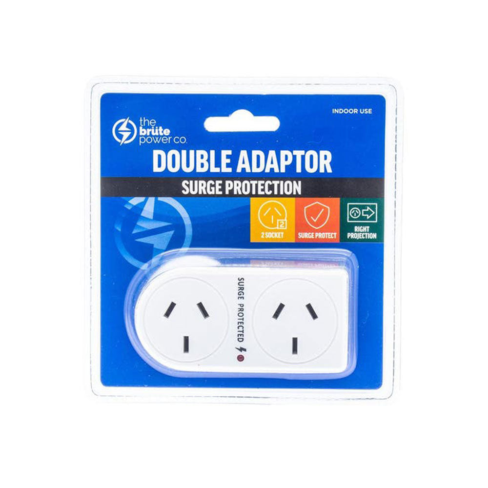 TBPC w/ Surge Protection Double Adapter (White)