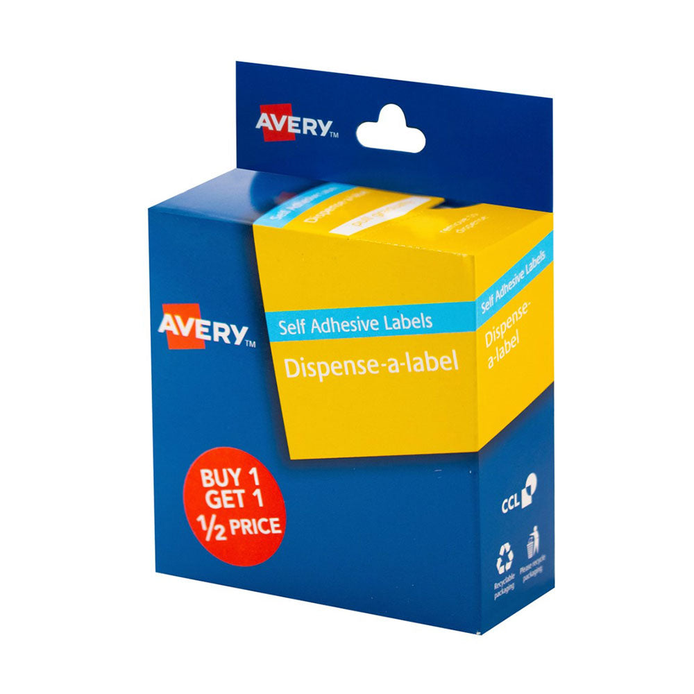 Dispensador de etiqueta de Avery 24 mm 300pcs (rojo y blanco)