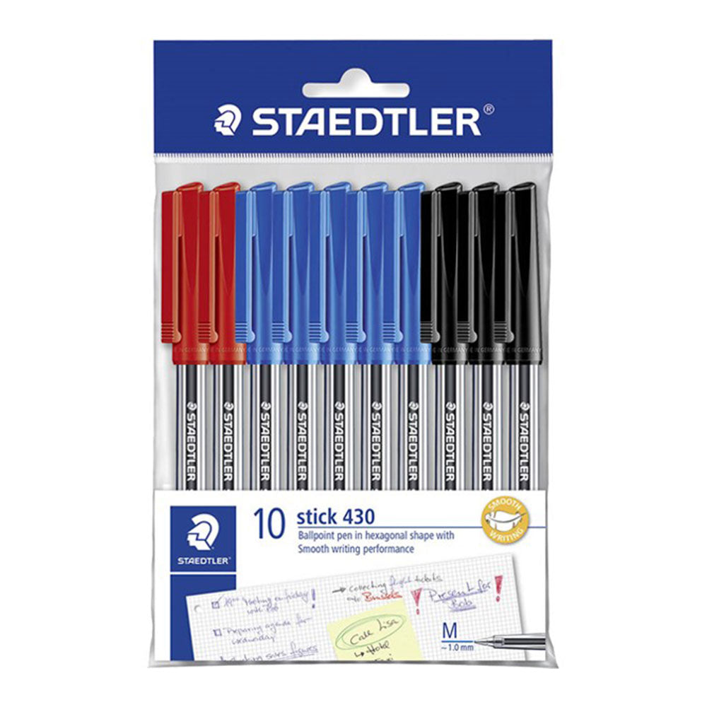 Staedtler Ballpoint Medium Pen Stick in polybag