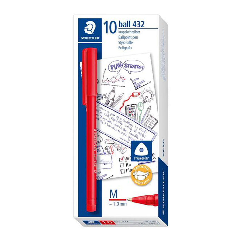  Staedtler Medium Stick dreieckiger Kugelschreiber 10 Stück