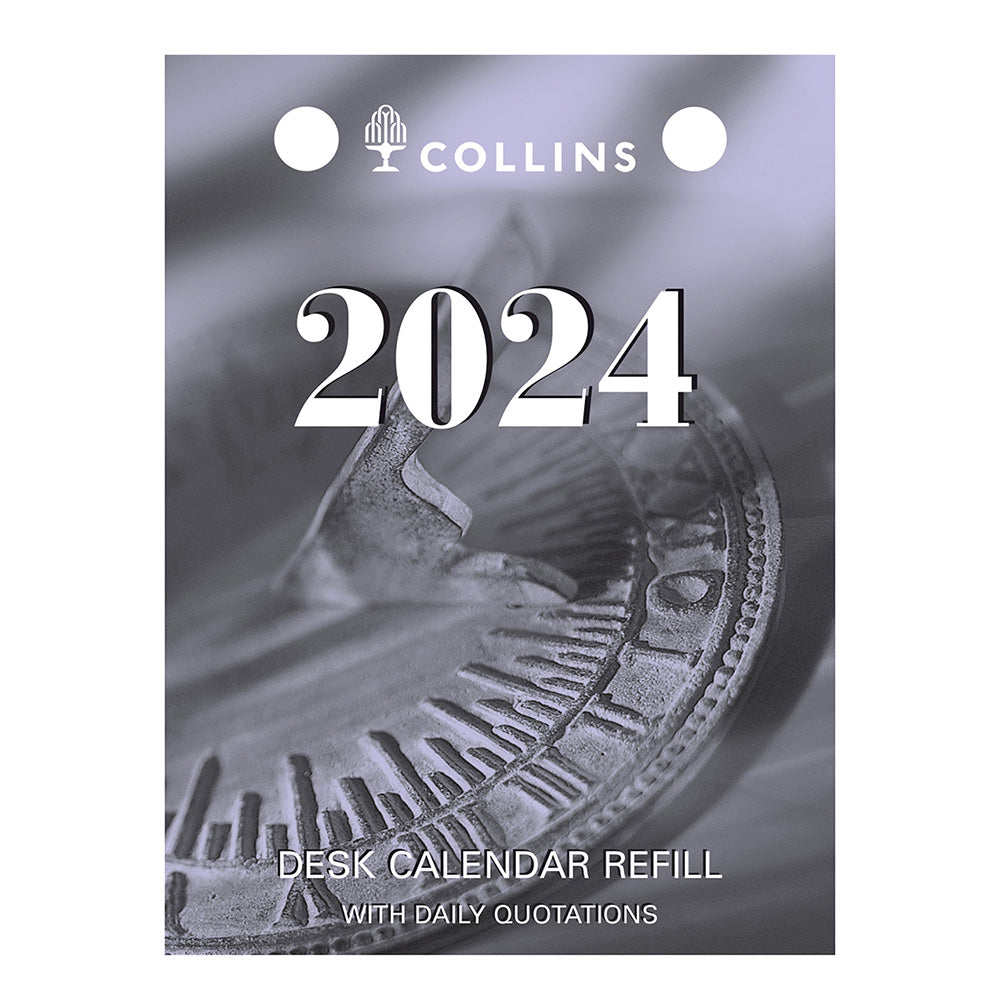 Collins Debden 2024 skrivebordskalender 76x102mm