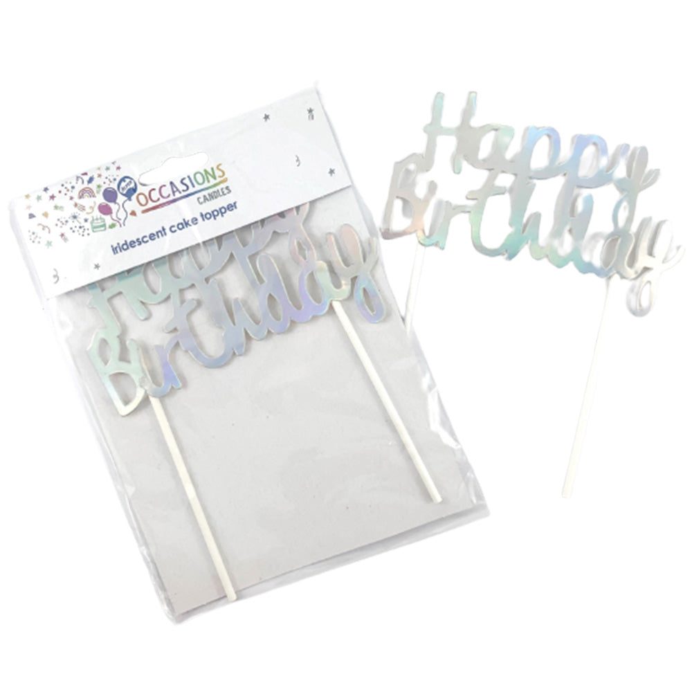 Alpen Happy Birthday Metallic Cake Topper