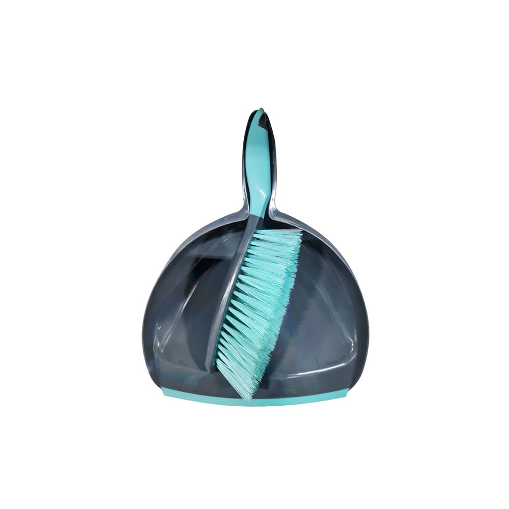 Compass Dustpan and Brush Set (Blue/Grey)