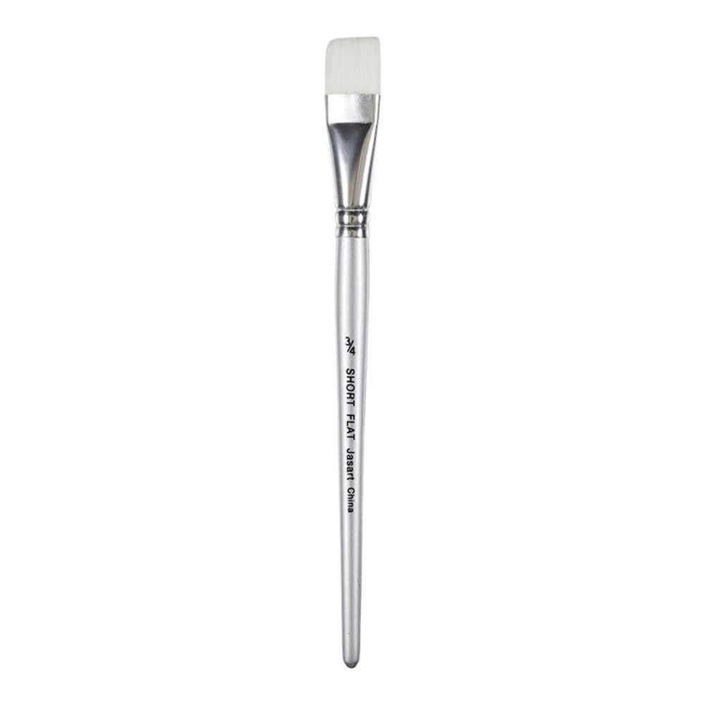 Jasart Taklon Short Flat Brush (wit)