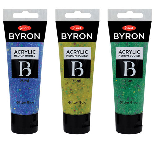 Jasart Byron Glitter Acrylic Paint 75mL