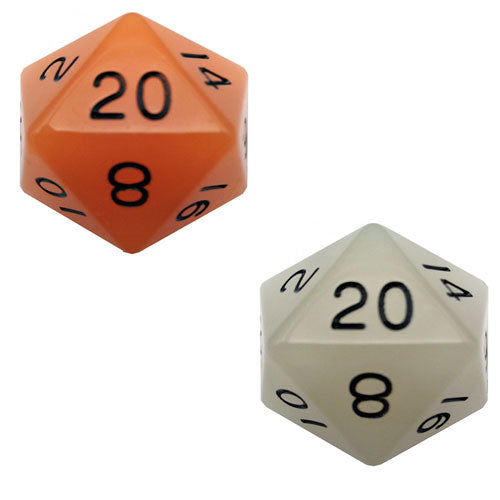 MDG Glow Mega Acrylic d20 Dice 35mm