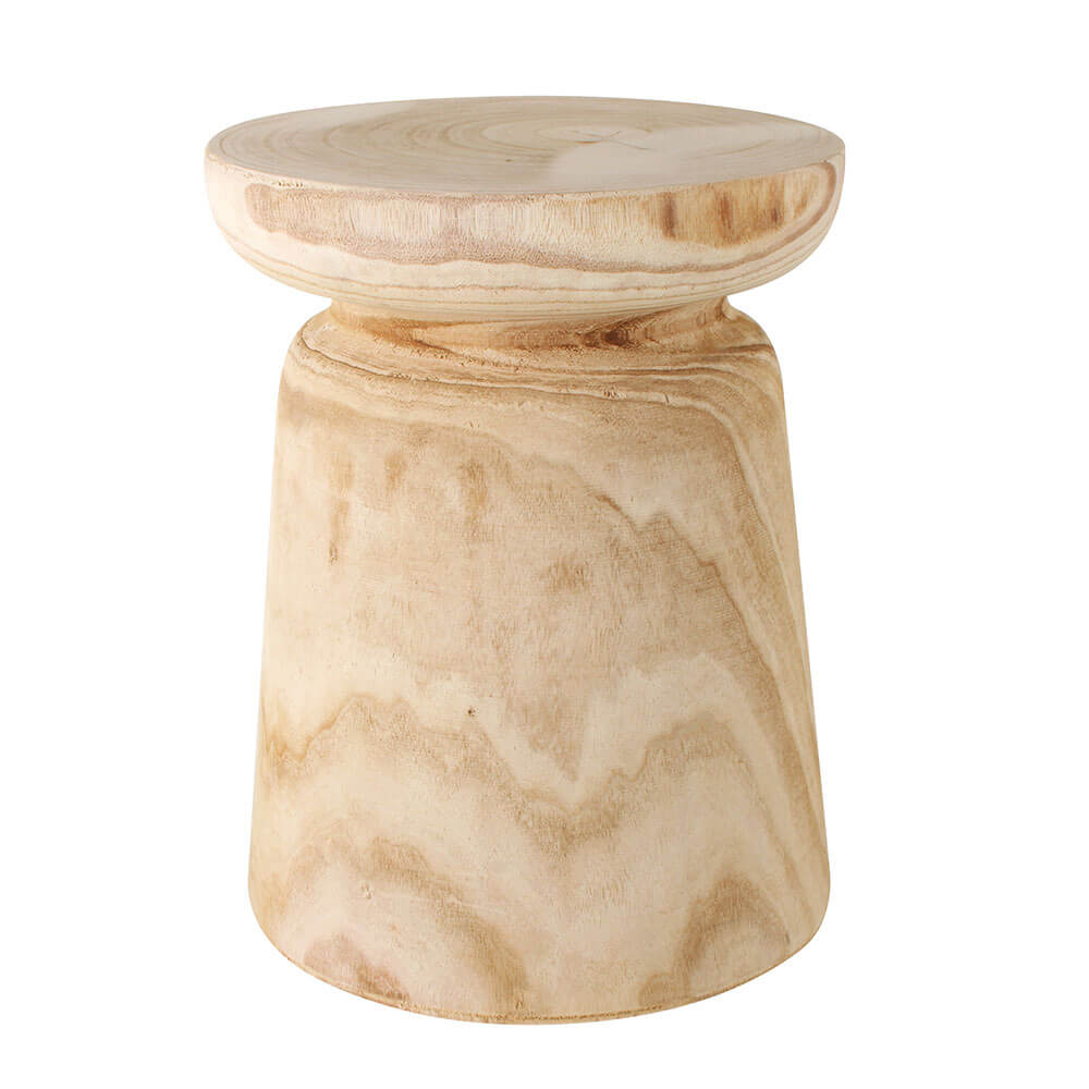 Ester Paulownia Wood Stool (40x32x32cm)