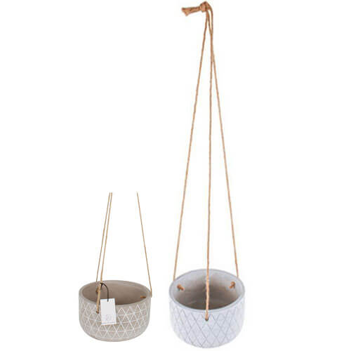 Destiny Hanging Cement Pot Planter