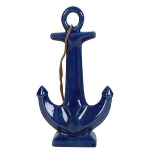 7 Seas Porcelain Anchor Decoration (22x14x6cm)