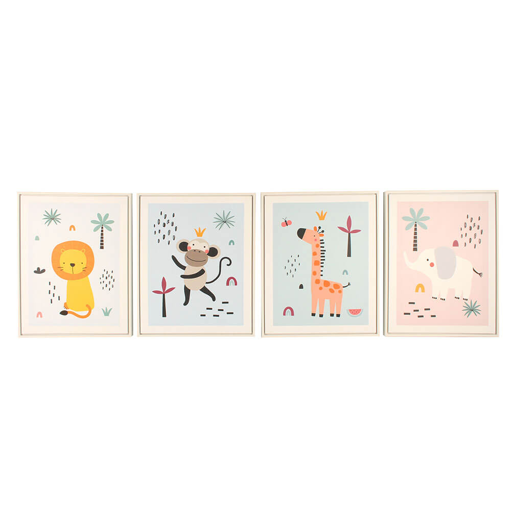 Jordan Kids Room -afdrukken met frameset van 4 (50x40x3cm)